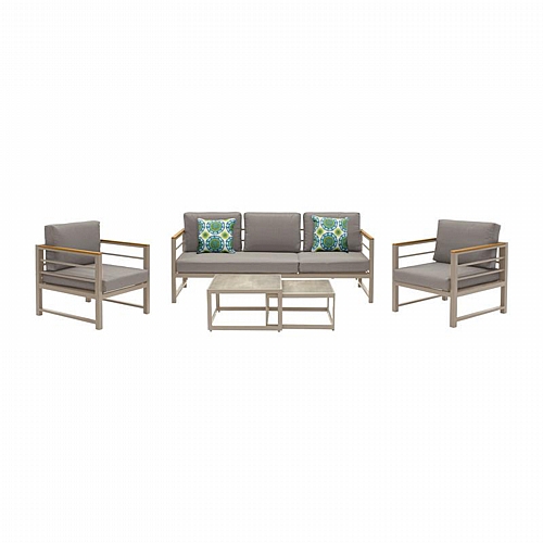 ΣΕΤ ΚΗΠΟΥ 5 ΤΕΜΑΧΙΩΝ Fylliana Hampshire ΜΠΕΖ ΧΡΩΜΑ 190x65x70εκ