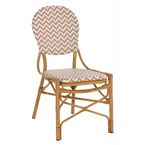 ΚΑΡΕΚΛΑ ΑΛΟΥΜΙΝΙΟΥ BAMBOO LOOK ΦΥΣΙΚΟ - ΛΕΥΚΟ FB95927.03 46x56x95Yεκ.