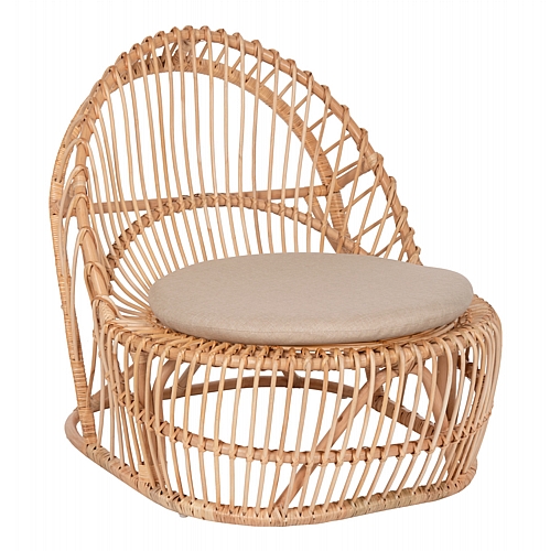 ΠΟΛΥΘΡΟΝΑ FB99840.01 RATTAN ΦΥΣΙΚΟ ΜΕ ΕΚΡΟΥ ΜΑΞΙΛΑΡΙ 80x97x85Υεκ.