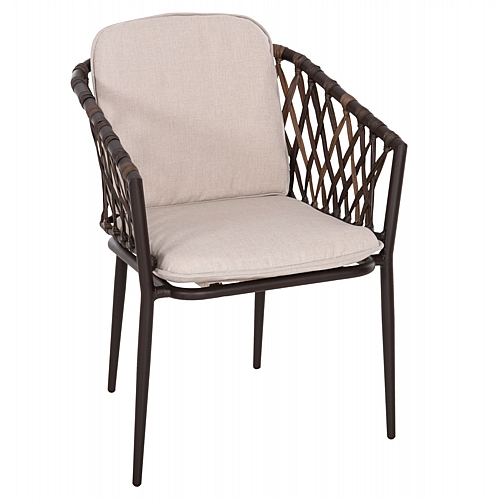 ΠΟΛΥΘΡΟΝΑ ΑΛΟΥΜΙΝΙΟΥ FB96080 ΚΑΦΕ-ΣΥΝΘ.RATTAN ΚΑΦΕ-ΜΠΕΖ ΜΑΞΙΛΑΡΙΑ 58,5x67x86Υεκ