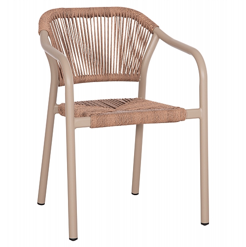 ΠΟΛΥΘΡΟΝΑ ΑΛΟΥΜΙΝΙΟΥ FB96266.02 MOKA ΣΚΕΛΕΤΟΣ-P.E.RATTAN ΦΥΣΙΚΟ 58x56x79Υεκ