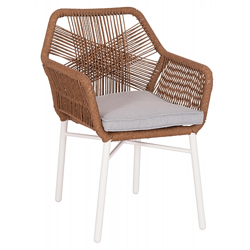 ΠΟΛΥΘΡΟΝΑ FB96048.11 ΑΛΟΥΜΙΝΙΟ ΛΕΥΚΟ-P.E. RATTAN ΜΠΕΖ 59x63x81Υεκ