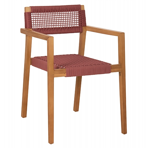 ΠΟΛΥΘΡΟΝΑ FB99637.06 ΞΥΛΟ TEAK ΦΥΣΙΚΟ & ΡΟΖ ΣΧΟΙΝΙ 59x54x83Y εκ.