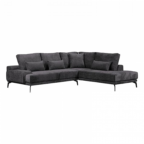 ΚΑΝΑΠΕΣ ΔΕΞΙΑ ΓΩΝΙΑ Fylliana Cristina ΓΚΡΙ ΧΡΩΜΑ 300x230x92εκ