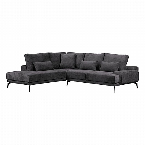 ΚΑΝΑΠΕΣ ΑΡΙΣΤΕΡΗ ΓΩΝΙΑ Fylliana Cristina ΓΚΡΙ ΧΡΩΜΑ 300x230x92εκ