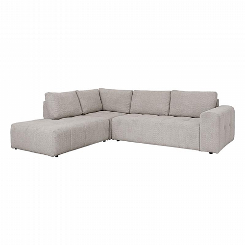 ΚΑΝΑΠΕΣ ΓΩΝΙΑ ΑΡΙΣΤΕΡΗ Fylliana Carmen SILVER ΥΦΑΣΜΑ 304x242x89εκ