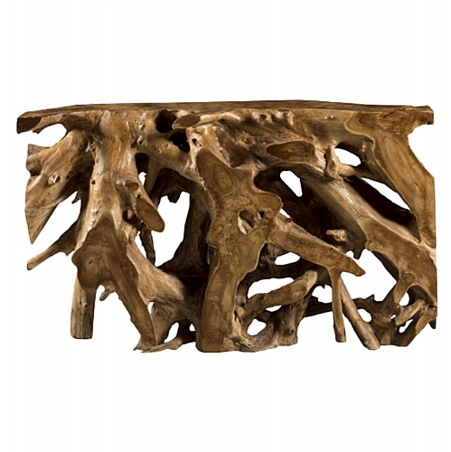 ΚΟΝΣΟΛΑ ΑΠΟ ΡΙΖΑ ΤΕΑΚ ΚΑΙ JAVA WOOD 125X40X75Yεκ.FB99394