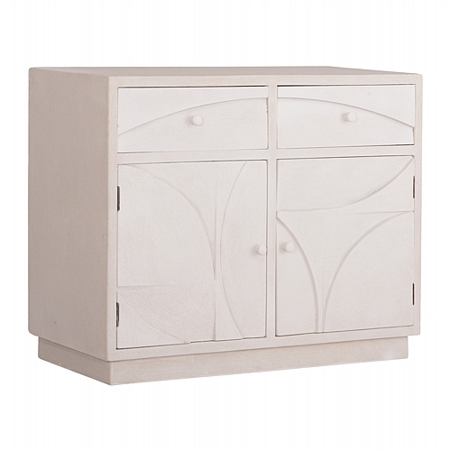 ΜΠΟΥΦΕΣ FB918046 MDF ΣΕ ΥΠΟΛΕΥΚΟ ΧΡΩΜΑ-2 ΣΥΡΤΑΡΙΑ & 2 ΠΟΡΤΕΣ 107x38x82,5Υεκ.