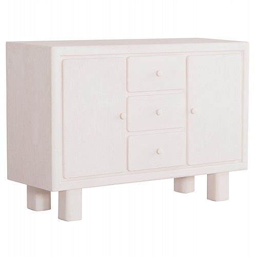 ΜΠΟΥΦΕΣ FB918048 MDF ΣΕ ΥΠΟΛΕΥΚΟ ΧΡΩΜΑ-3 ΣΥΡΤΑΡΙΑ & 2 ΠΟΡΤΕΣ 120x38x80Υεκ.