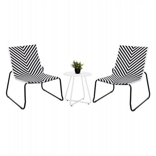 ΣΕΤ LOUNGE 3TMX ΕΞ.ΧΩΡΟΥ FB921193.02 ΜΕΤΑΛΛΟ ΚΑΙ ΣΥΝΘ.RATTAN ΣΕ ΛΕΥΚΟ-ΜΑΥΡΟ