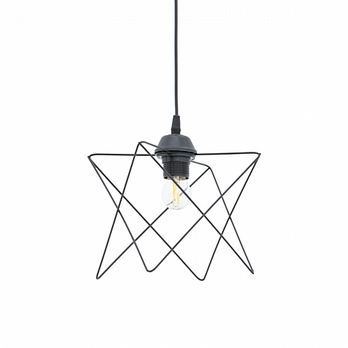 Φωτιστικό οροφής Langit pakoworld Ε27 μέταλλο μάυρο 18x18x65εκ