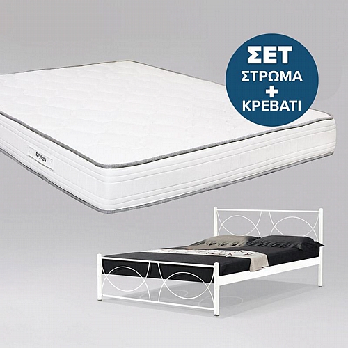 ΣΕΤ ΣΤΡΩΜΑ Serenity 2 ΟΨΕΩΝ 140x200 ΜΕ ΜΕΤΑΛΛΙΚΟ ΚΡΕΒΑΤΙ William ΜΠΕΖ wlm