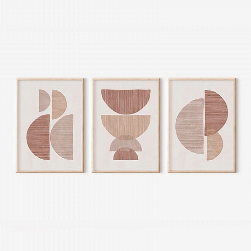 Πίνακας Peria pakoworld τρίπτυχος με ψηφιακή εκτύπωση και πλαίσιο 33x1.5x48εκ Πίνακας Peria pakoworld τρίπτυχος με ψηφιακή εκτύπωση και πλαίσιο 33x1.5x48εκ