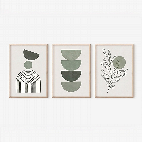 Πίνακας Zerifa pakoworld τρίπτυχος με ψηφιακή εκτύπωση και πλαίσιο 33x1.5x48εκ Πίνακας Zerifa pakoworld τρίπτυχος με ψηφιακή εκτύπωση και πλαίσιο 33x1.5x48εκ