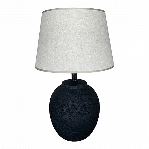 Επιτραπέζιο φωτιστικό Lurata Inart Ε27 κεραμικό σε μαύρο-μπεζ απόχρωση Φ26x38εκ Επιτραπέζιο φωτιστικό Lurata Inart Ε27 κεραμικό σε μαύρο-μπεζ απόχρωση Φ26x38εκ