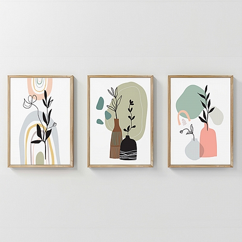 Πίνακας Thalyn pakoworld τρίπτυχος με ψηφιακή εκτύπωση και πλαίσιο 33x1.5x48εκ Πίνακας Thalyn pakoworld τρίπτυχος με ψηφιακή εκτύπωση και πλαίσιο 33x1.5x48εκ