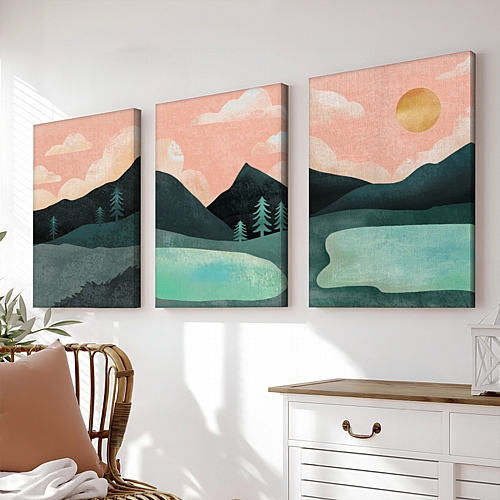 Πίνακας σε καμβά Anbel pakoworld τρίπτυχος με ψηφιακή εκτύπωση και πλαίσιο 40x2x60εκ Πίνακας σε καμβά Anbel pakoworld τρίπτυχος με ψηφιακή εκτύπωση και πλαίσιο 40x2x60εκ