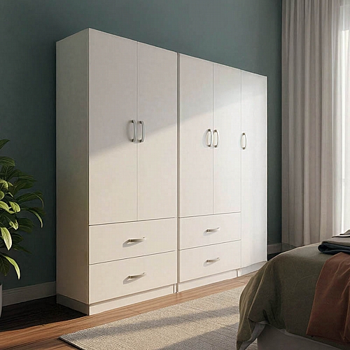 Ντουλάπα πεντάφυλλη Lego pakoworld λευκή 170x42x180εκ Ντουλάπα πεντάφυλλη Lego pakoworld λευκή 170x42x180εκ