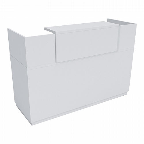 Γραφείο reception Lotus pakoworld σε λευκή απόχρωση 180x70x110εκ Γραφείο reception Lotus pakoworld σε λευκή απόχρωση 180x70x110εκ