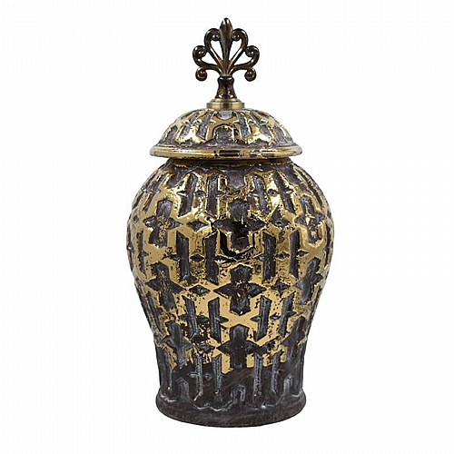 ΚΕΡΑΜΙΚΟ ΒΑΖΟ Fylliana FL2330 ΜΑΥΡΟ-ΧΡΥΣΟ ΧΡΩΜΑ 18x18x36εκ ΚΕΡΑΜΙΚΟ ΒΑΖΟ Fylliana FL2330 ΜΑΥΡΟ-ΧΡΥΣΟ ΧΡΩΜΑ 18x18x36εκ