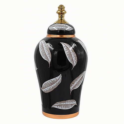 ΚΕΡΑΜΙΚΟ ΒΑΖΟ Fylliana FL7010 ΜΑΥΡΟ-ΛΕΥΚΟ-ΧΡΥΣΟ ΧΡΩΜΑ 16x31εκ ΚΕΡΑΜΙΚΟ ΒΑΖΟ Fylliana FL7010 ΜΑΥΡΟ-ΛΕΥΚΟ-ΧΡΥΣΟ ΧΡΩΜΑ 16x31εκ