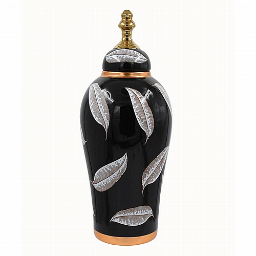 ΚΕΡΑΜΙΚΟ ΒΑΖΟ Fylliana FL7008 ΜΑΥΡΟ-ΛΕΥΚΟ-ΧΡΥΣΟ ΧΡΩΜΑ 18x51εκ ΚΕΡΑΜΙΚΟ ΒΑΖΟ Fylliana FL7008 ΜΑΥΡΟ-ΛΕΥΚΟ-ΧΡΥΣΟ ΧΡΩΜΑ 18x51εκ