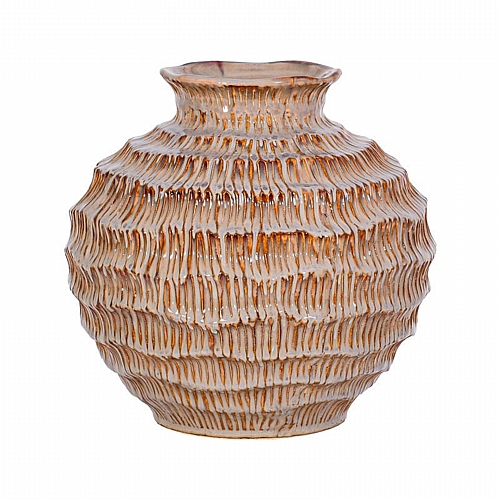 ΚΕΡΑΜΙΚΟ ΒΑΖΟ Fylliana FL30016 ΓΚΡΙ-ΚΑΦΕ ΧΡΩΜΑ 25x24εκ ΚΕΡΑΜΙΚΟ ΒΑΖΟ Fylliana FL30016 ΓΚΡΙ-ΚΑΦΕ ΧΡΩΜΑ 25x24εκ