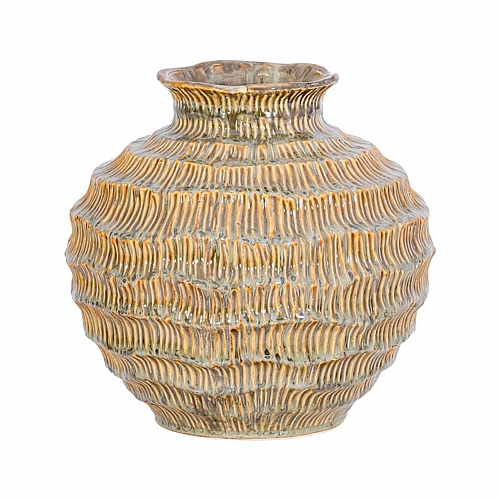 ΚΕΡΑΜΙΚΟ ΒΑΖΟ Fylliana FL30016 ΜΠΕΖ-ΓΚΡΙ-ΧΡΥΣΟ ΧΡΩΜΑ 25x24εκ ΚΕΡΑΜΙΚΟ ΒΑΖΟ Fylliana FL30016 ΜΠΕΖ-ΓΚΡΙ-ΧΡΥΣΟ ΧΡΩΜΑ 25x24εκ