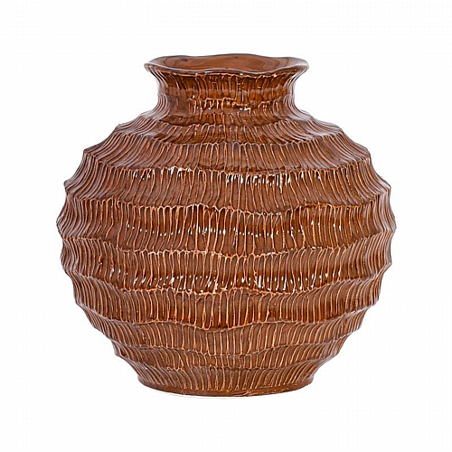 ΚΕΡΑΜΙΚΟ ΒΑΖΟ Fylliana FL30016 ΚΑΦΕ ΧΡΩΜΑ 25x24εκ ΚΕΡΑΜΙΚΟ ΒΑΖΟ Fylliana FL30016 ΚΑΦΕ ΧΡΩΜΑ 25x24εκ