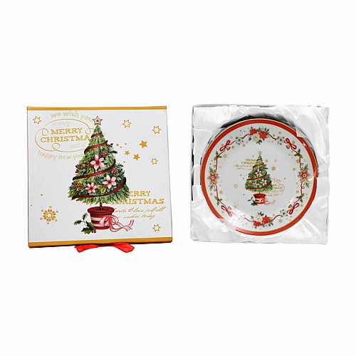 ΧΡΙΣΤΟΥΓΕΝΝΙΑΤΙΚΟ ΚΕΡΑΜΙΚΟ ΣΕΤ ΠΑΣΤΑΣ 6 ΤΕΜ ΣΕ ΚΟΥΤΙ Fylliana FL669017 ΛΕΥΚΟ-ΚΟΚΚΙΝΟ 19εκ