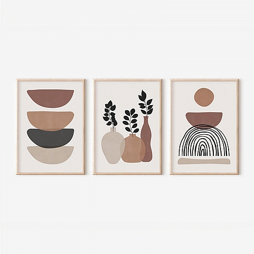 Πίνακας Yenia pakoworld τρίπτυχος με ψηφιακή εκτύπωση και πλαίσιο 33x1.5x48εκ Πίνακας Yenia pakoworld τρίπτυχος με ψηφιακή εκτύπωση και πλαίσιο 33x1.5x48εκ