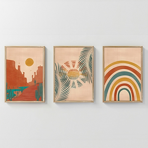 Πίνακας Delea pakoworld τρίπτυχος με ψηφιακή εκτύπωση και πλαίσιο 33x1.5x48εκ Πίνακας Delea pakoworld τρίπτυχος με ψηφιακή εκτύπωση και πλαίσιο 33x1.5x48εκ