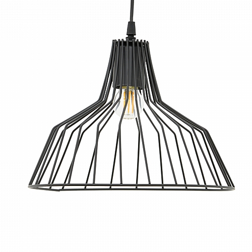 Φωτιστικό οροφής Derbea pakoworld Ε27 μέταλλο μαύρο Φ25x70εκ