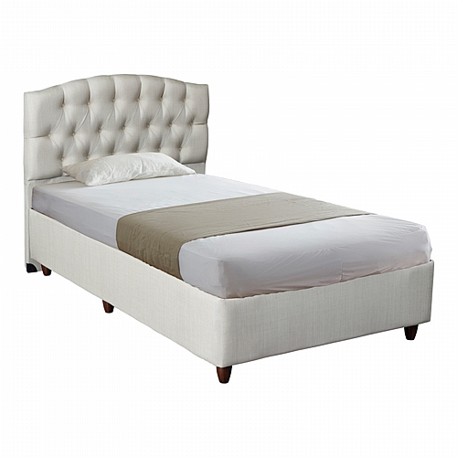 Κρεβάτι Lanse pakoworld μονό με αποθηκευτικό χώρο κρεμ 120x200εκ