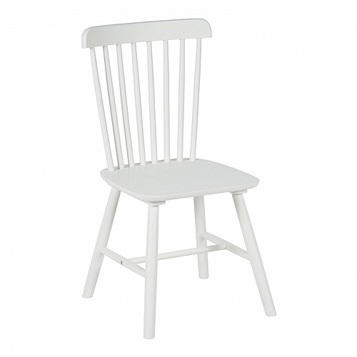 Καρέκλα Melia pakoworld rubberwood σε λευκή απόχρωση 45x51x87εκ