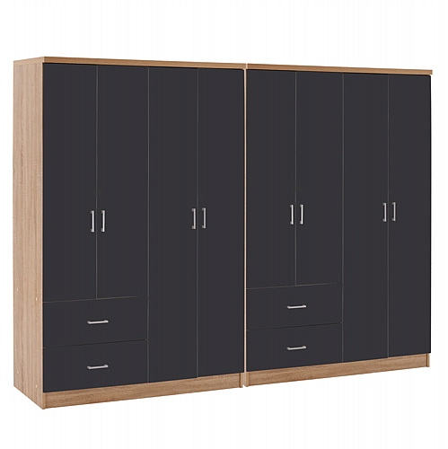 ΝΤΟΥΛΑΠΑ 8ΦΥΛΛΗ FB921237.01 ΜΕΛΑΜΙΝΗ SONAMA & ΣΚΟΥΡΟ ΓΚΡΙ 241x42,5Χ180,5Υεκ.