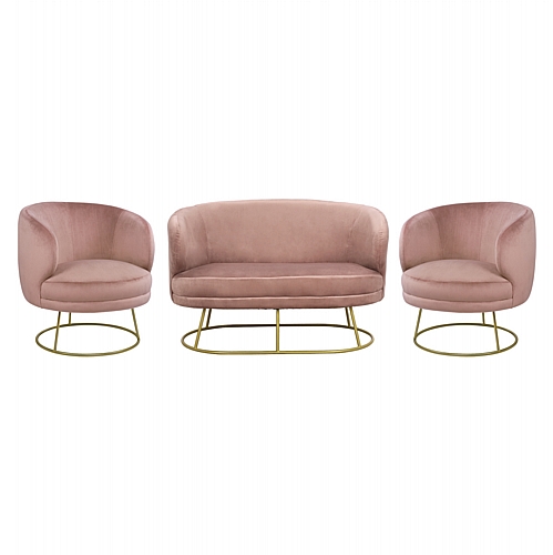 ΣΕΤ ΣΑΛΟΝΙ 2ΘΕΣΙΟΣ & 2 ΠΟΛΥΘΡΟΝΕΣ ΣΑΠΙΟ ΜΗΛΟ ΒΕΛΟΥΔΟ ΧΡΥΣΗ ΒΑΣΗ FB911051.02