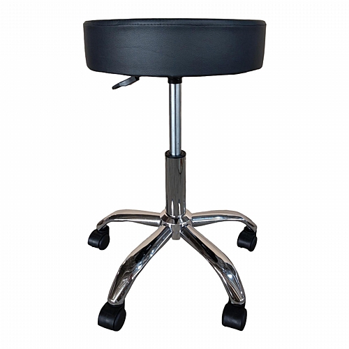 Σκαμπό γραφείου-εργασίας τροχήλατο Tebere pakoworld pu σε μαύρη απόχρωση 35x35x45-57εκ