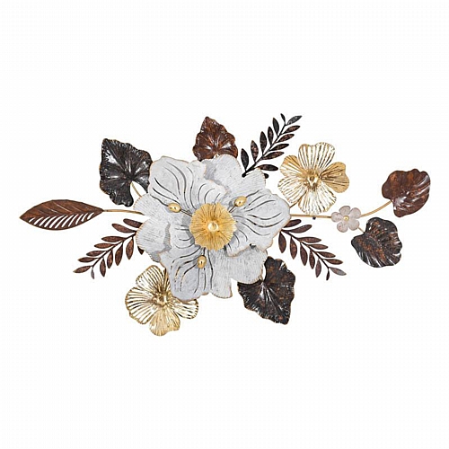 ΜΕΤΑΛΛΙΚΟ ΔΙΑΚΟΣΜΗΤΙΚΟ ΤΟΙΧΟΥ Fylliana FL0433 ΜΠΡΟΝΖΕ-ΛΕΥΚΟ-ΧΡΥΣΟ ΧΡΩΜΑ 90x6x48εκ