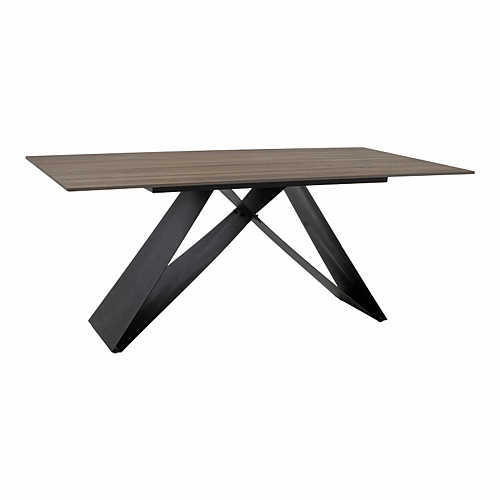 Τραπέζι Sabrina pakoworld sintered stone καρυδί-μαύρο 180x90x75εκ Τραπέζι Sabrina pakoworld sintered stone καρυδί-μαύρο 180x90x75εκ