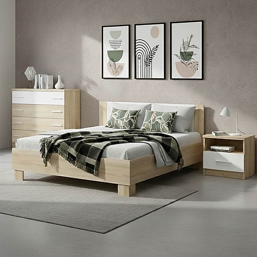 Σετ κρεβατοκάμαρας Geneva pakoworld 4 τμχ 160x200εκ