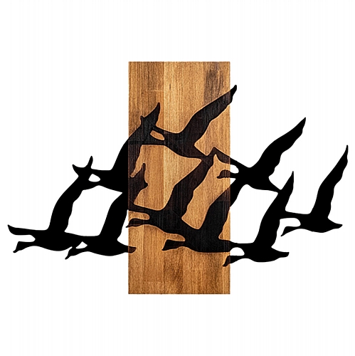 ΔΙΑΚΟΣΜΗΤΙΚΟ ΤΟΙΧΟΥ ΠΟΥΛΙΑ FB94759-ΦΥΛΛΑ ΜΕΤΑΛΛΟΥ ΜΑΥΡΑ-ΞΥΛΟ 58x3(βάθος)x84Υεκ.