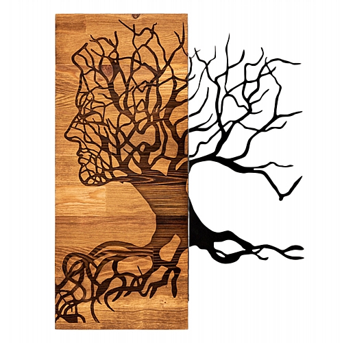 ΔΙΑΚΟΣΜΗΤΙΚΟ ΤΟΙΧΟΥ FB94804-ΦΥΛΛΑ ΜΕΤΑΛΛΟΥ ΜΑΥΡΑ-ΞΥΛΟ 45x3(βάθος)x58Υεκ.