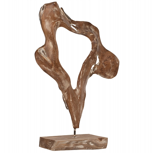 ΕΠΙΤΡΑΠΕΖΙΟ ΔΙΑΚΟΣΜΗΤΙΚΟ FB97715 ΑΠΟ ΜΑΣΙΦ ΞΥΛΟ ΤEAK WHITEWASH 41,5Χ15Χ63Y ΕΚ.