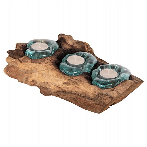 ΕΠΙΤΡΑΠΕΖΙΟ ΔΙΑΚΟΣΜΗΤΙΚΟ ΓΙΑ ΚΕΡΙΑ 3 ΘΕΣΕΩΝ FB94282 ΜΑΣΙΦ ΞΥΛΟ ΤΕΑΚ & ΓΥΑΛΙ-ΦΥΣΙΚΟ