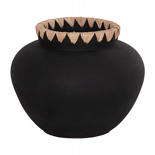 ΔΙΑΚΟΣΜΗΤΙΚΟ ΒΑΖΟ FB94370 ΤΕΡΑΚΟΤΑ ΜΑΥΡH-ΠΛΕΞΗ ΨΑΘΑΣ ΣΤΟ ΣΤΟΜΙΟ Φ32x26,5Υεκ.