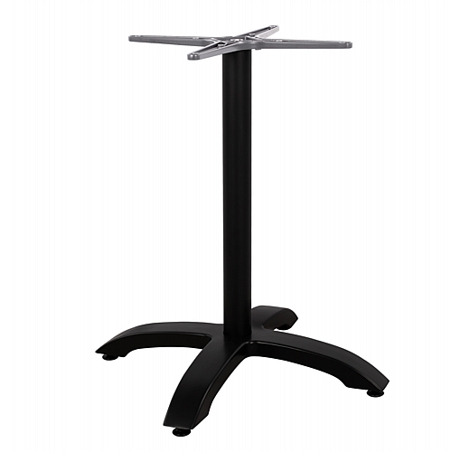 ΒΑΣΗ ΑΛΟΥΜΙΝΙΟΥ FB9460.01 ΜΑΥΡΟ ΜΑΤ 66Χ66Χ72Υεκ. ΜΕ ΣΤΑΥΡΟ 48Χ48εκ.