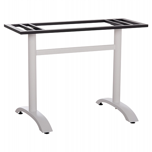 ΒΑΣΗ ΤΡΑΠΕΖΙΟΥ ΜΕΤΑΛΛΙΚΗ ΔΙΠΛΗ FB9461.12 ΛΕΥΚΗ ΜΕ ΡΕΓΟΥΛΑΤΟΡΟΥΣ 100x60x73Υεκ.