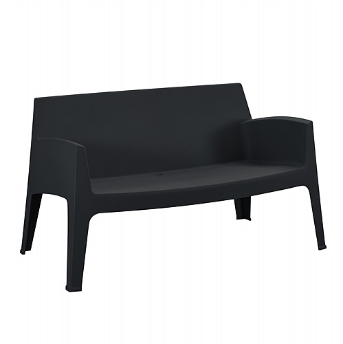 ΚΑΝΑΠΕΣ 2-ΘΕΣΙΟΣ ΠΟΛΥΠΡΟΠΥΛΕΝΙΟΥ FB96366.02 ΧΡΩΜΑ ΜΑΥΡΟ 133x68x73Υεκ.