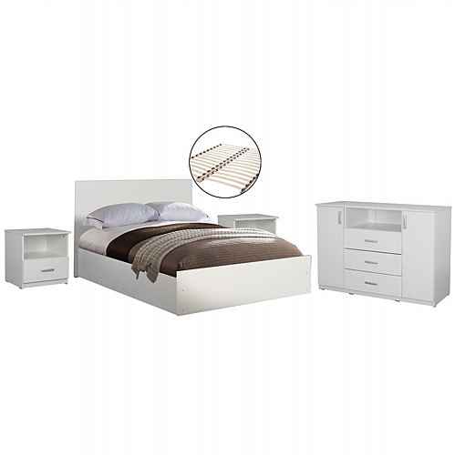 ΣΕΤ ΚΡΕΒΑΤΟΚΑΜΑΡΑΣ 5ΤΜΧ FB911758.03 ΜΕΛΑΜΙΝΗ ΛΕΥΚΗ-ΓΙΑ ΣΤΡΩΜΑ 160x200εκ